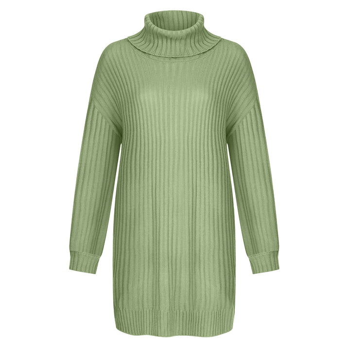 Women's Ribbed Turtleneck Tunic with Boxy Oversized Fit Mune Fashion