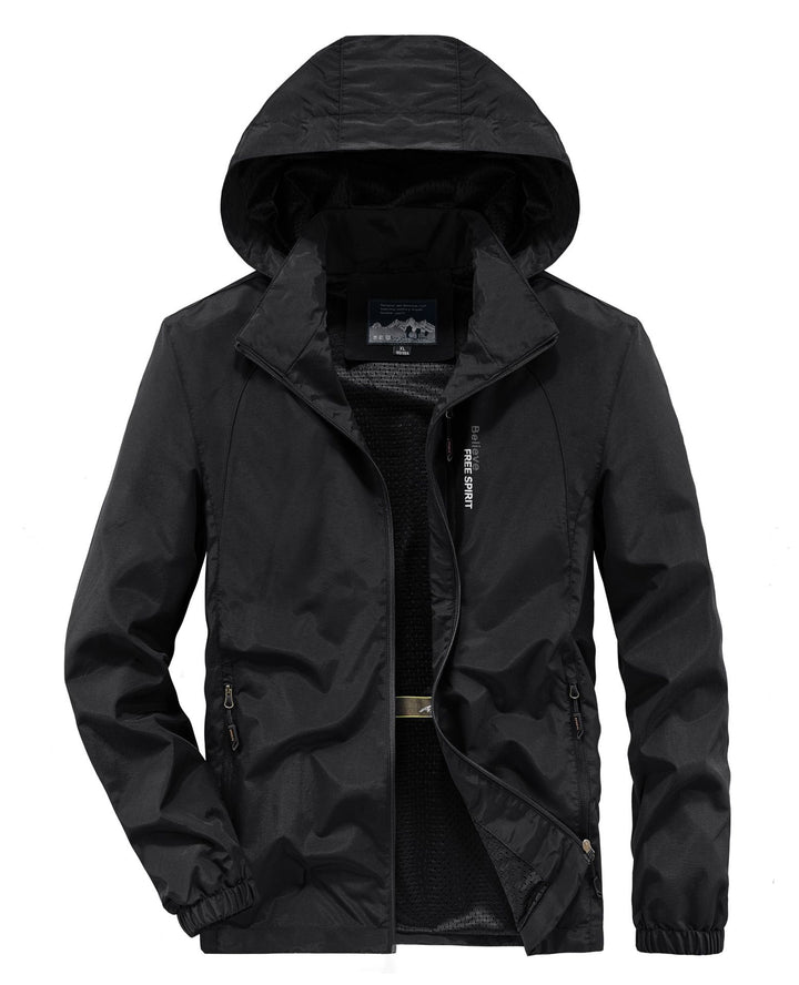 Men's Ultralight Breathable Hooded Jacket with Perforated Mesh Lining and Zipper Pockets Mune Fashion