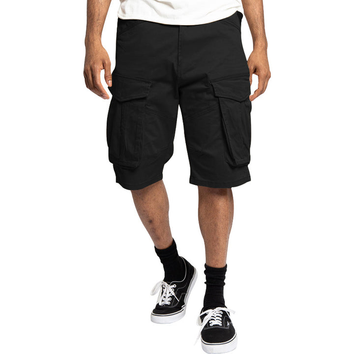 Men's robust cargo shorts with large flap pockets and loose fit Mune Fashion