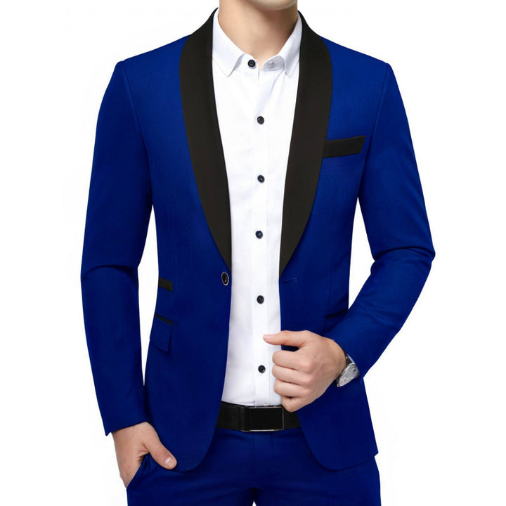 Men's Slim Fit Evening Suit Jacket in Tuxedo Style with Shawl Collar Mune Fashion