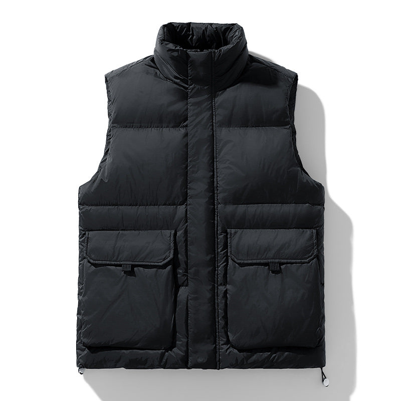 Men's Padded Outdoor Quilted Vest with Large Flap Pockets Drune