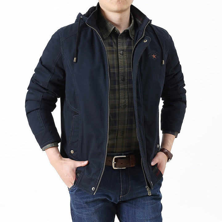 Men's utility hooded jacket in field parka style with thermal lining and multifunctional pockets Mune Fashion