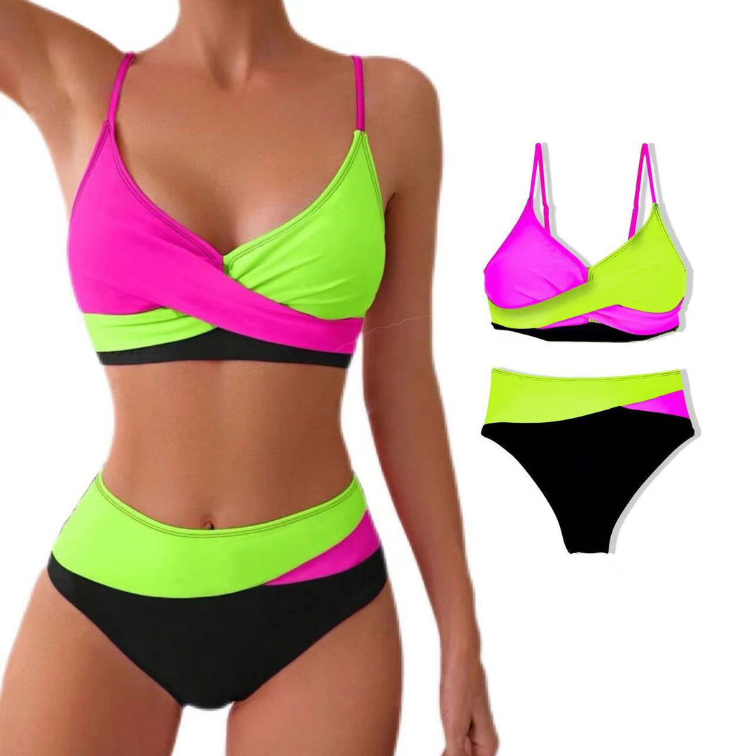 Women's Colorfully Patterned Sport Bikini Mune Fashion
