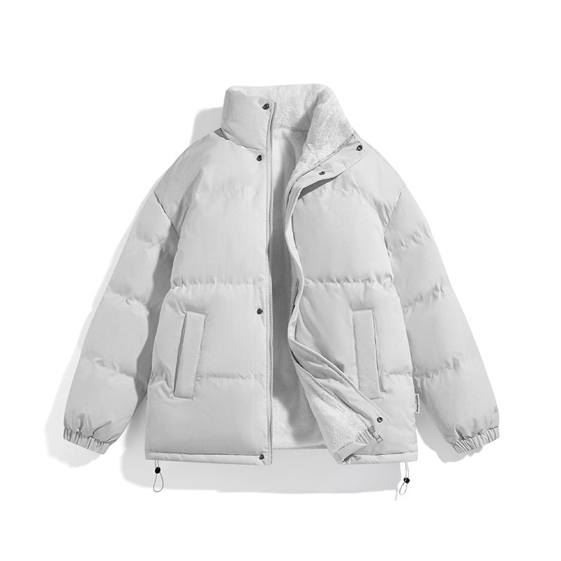 Unisex Boxy Puffer Jacket with high stand-up collar, concealed zipper and adjustable drawstring hem Mune Fashion