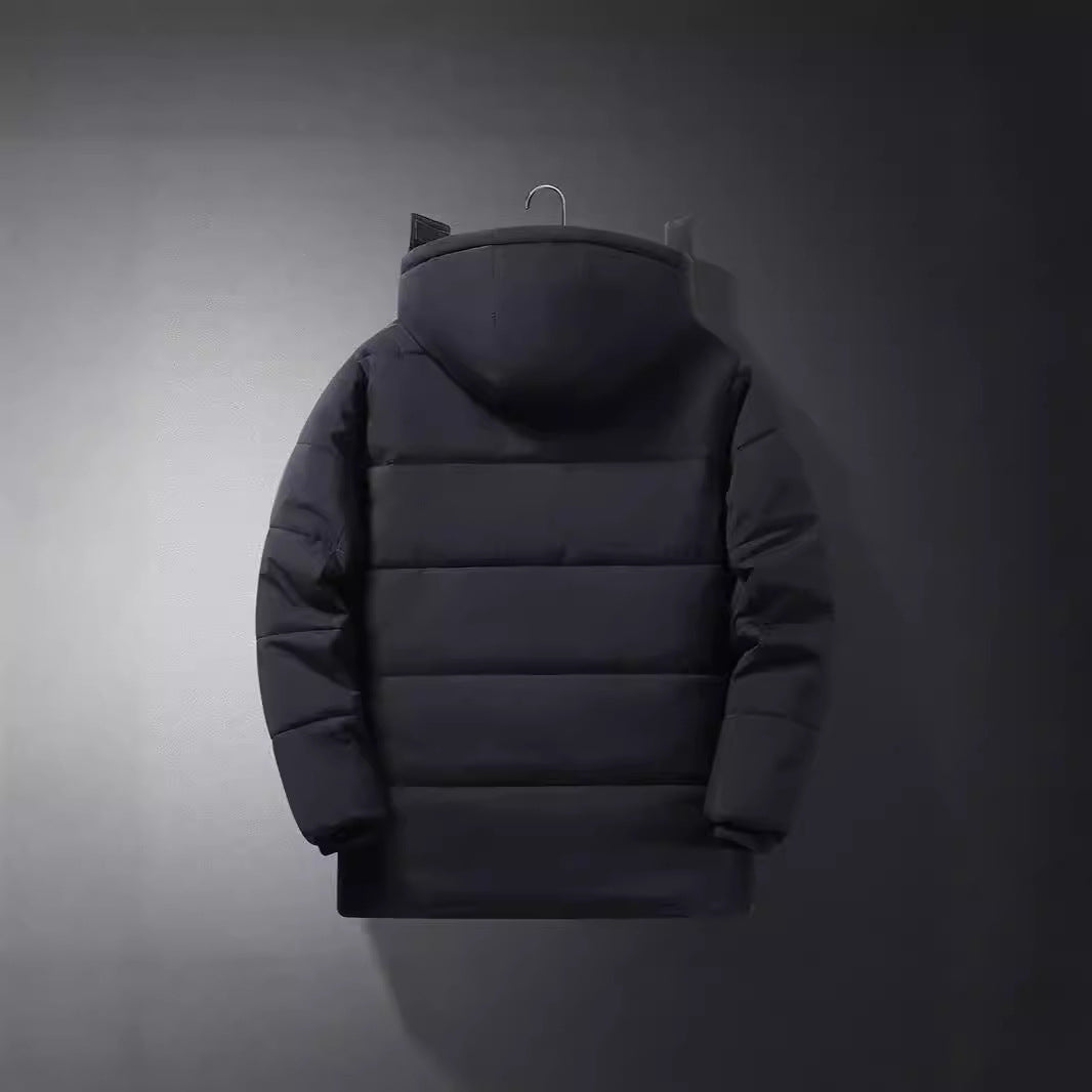 Men's short parka with quilted thermal lining, hood attachment, and multifunctional flap pockets Mune Fashion