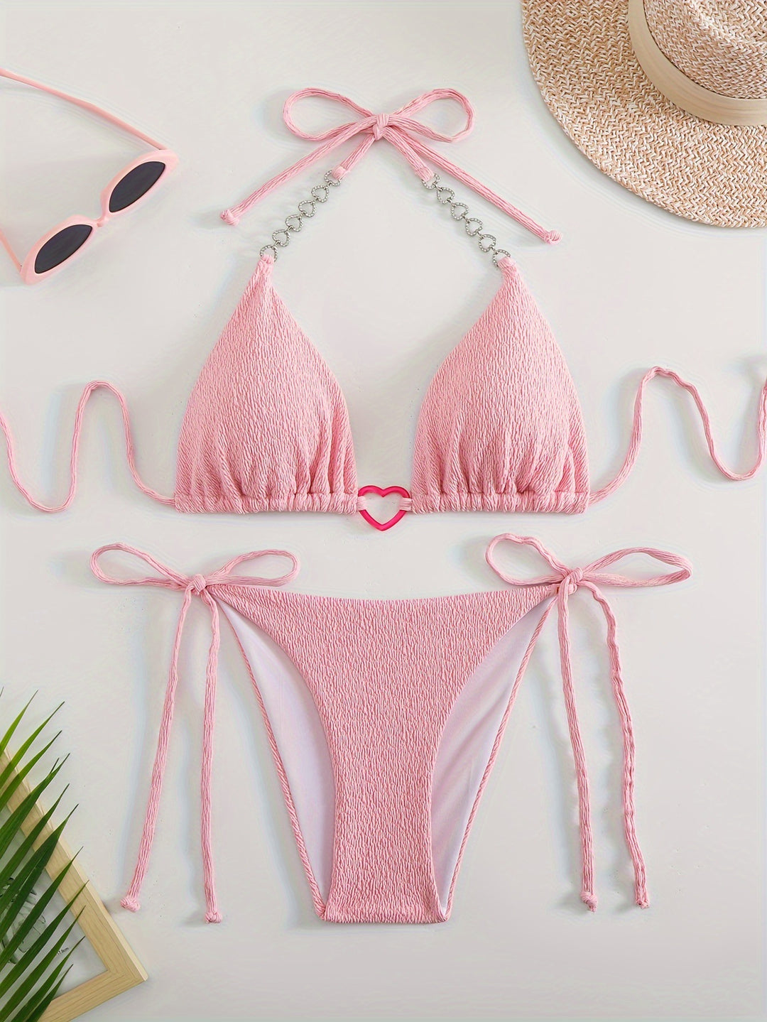 Ladies Triangle Bikini with sophisticated chain accents Mune Fashion