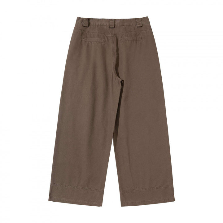 Women Wide Highwaist Culotte Pants with Utility Pockets and Casual Cropped Silhouette Mune Fashion