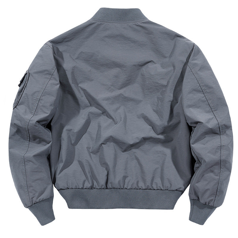 Men's lightweight nylon bomber in utility look with multiple pockets and ribbed cuffs Mune Fashion