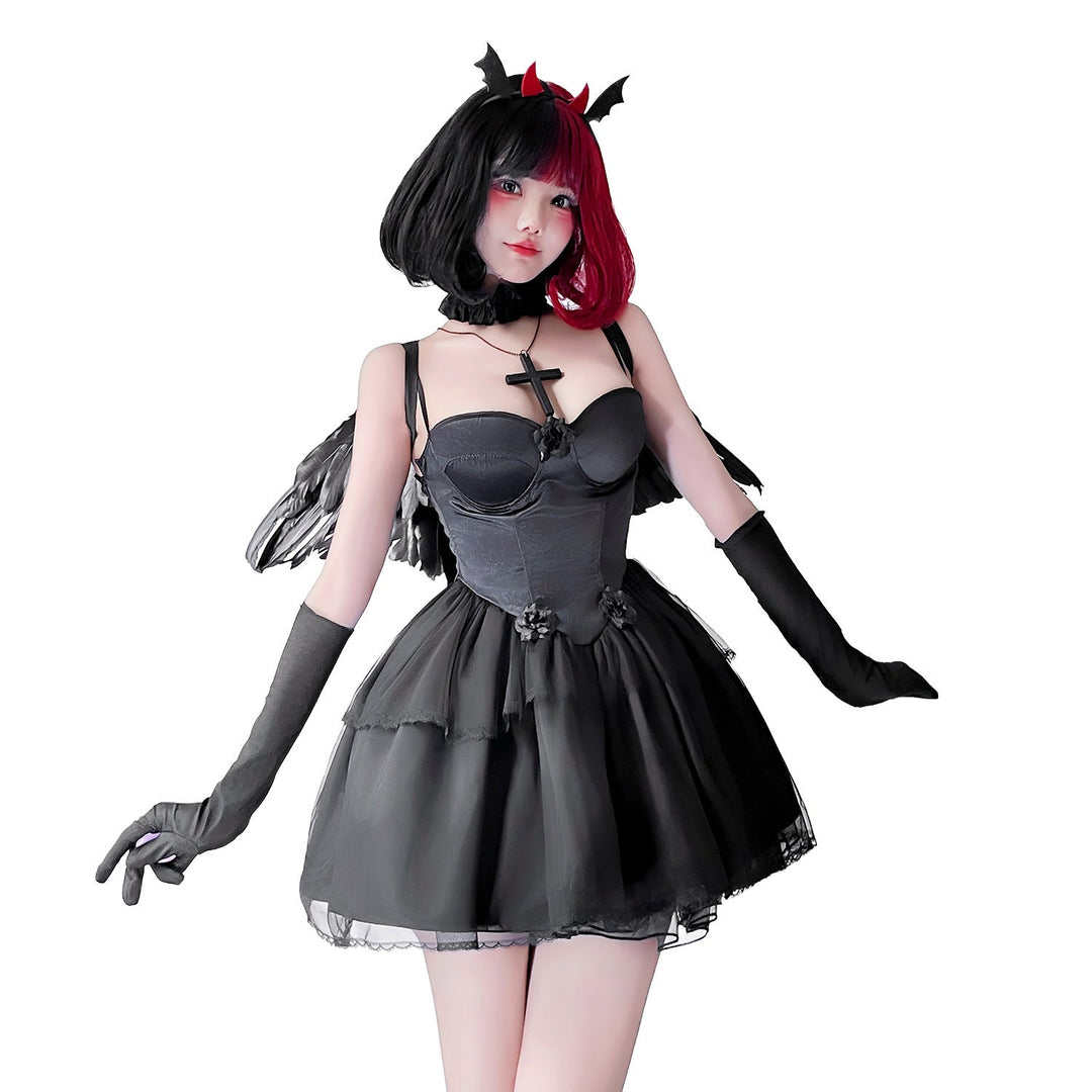 Ladies Angel Costume with voluminous skirt and decorative details Mune Fashion