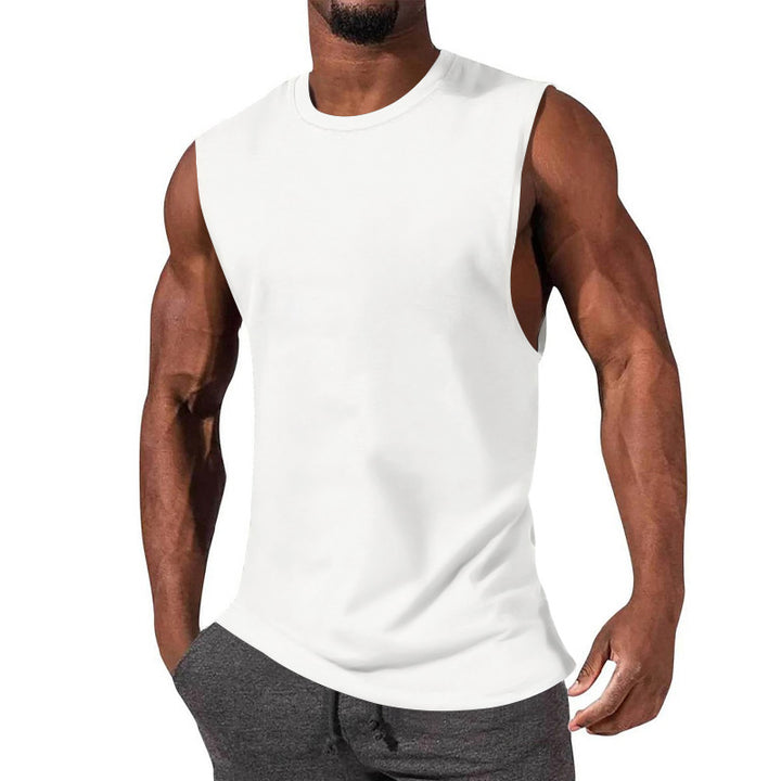 Men's athletic tank top with extra deep arm cut and elastic cotton blend Mune Fashion