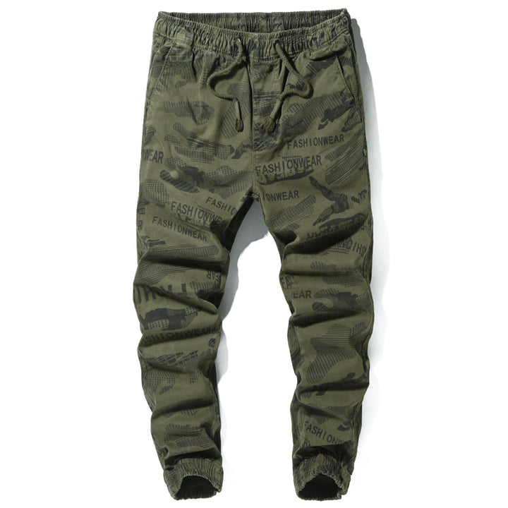 Herren Camouflage-Jogginghose mit elastischem Tunnelzugbund, tapered Schnitt und Allover-Print Mune Fashion