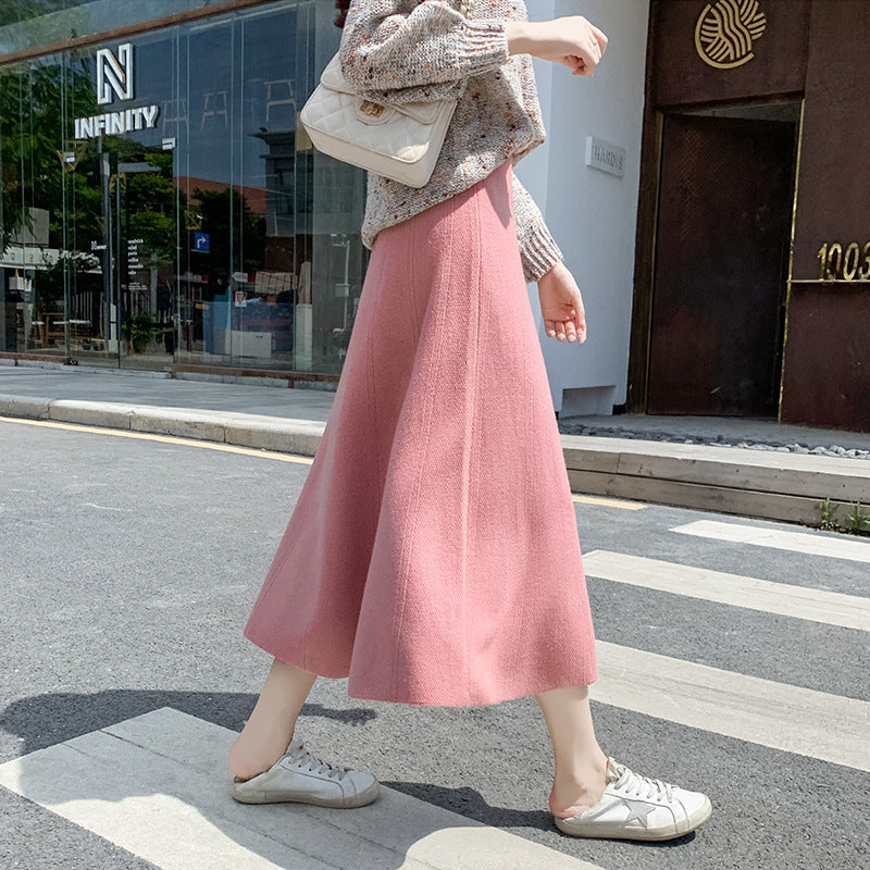 Ladies Calf-Length Pleated Skirt Mune Fashion