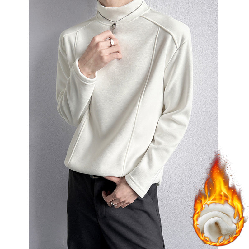 Men's Oversized Stand-Up Collar Sweatshirt with Raglan Sleeves and Subtle Gradient Mune Fashion