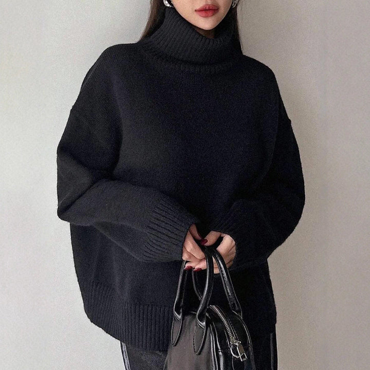 Women's Oversized Turtleneck Sweater Made Of Soft Material Mune