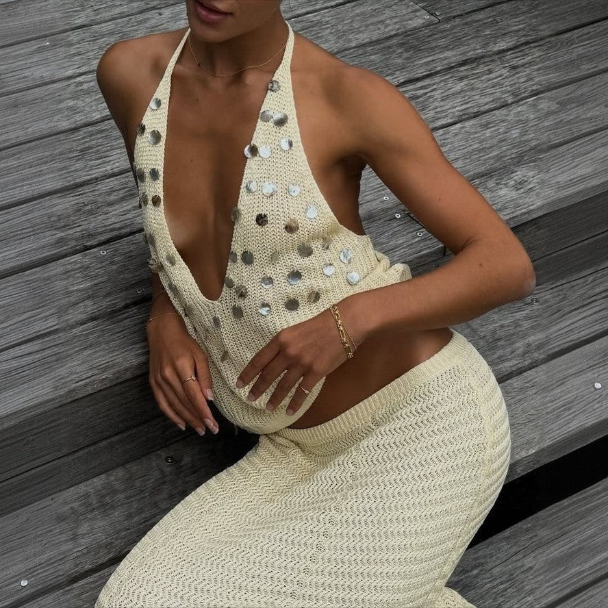 Women’s knit top with sparkling details Mune Fashion