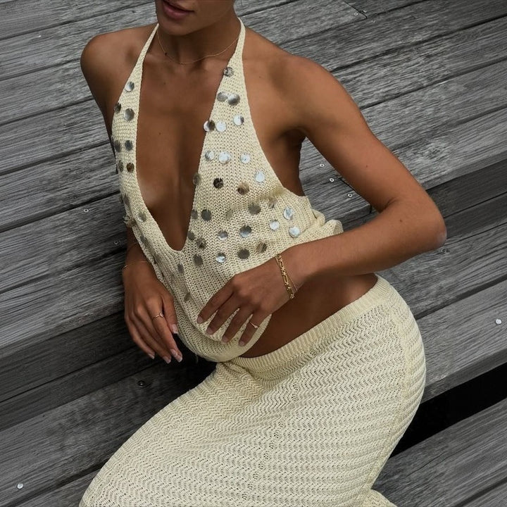 Women’s knit top with sparkling details Mune Fashion