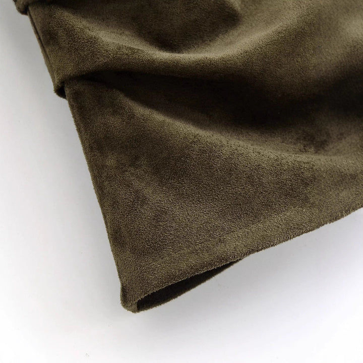 Women Oversized Long Sleeve Shirt in Velour Look with Asymmetrical Hem Mune Fashion