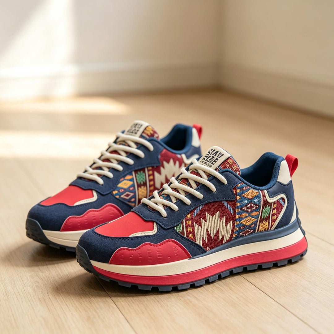 Men's Sporty Sneakers with Decorative Pattern Mune Fashion