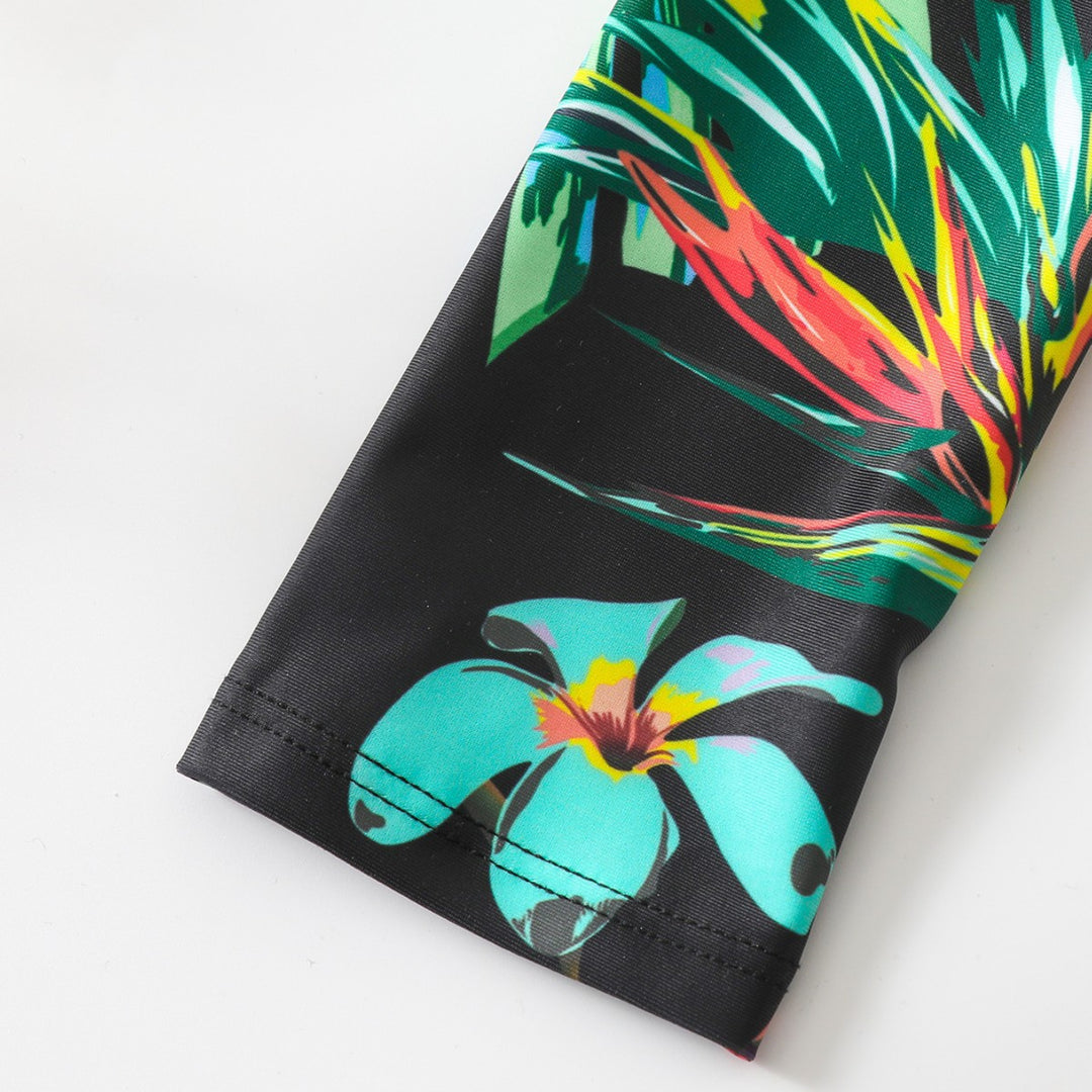 Women One-Piece Swimsuit with Floral Pattern Mune Fashion