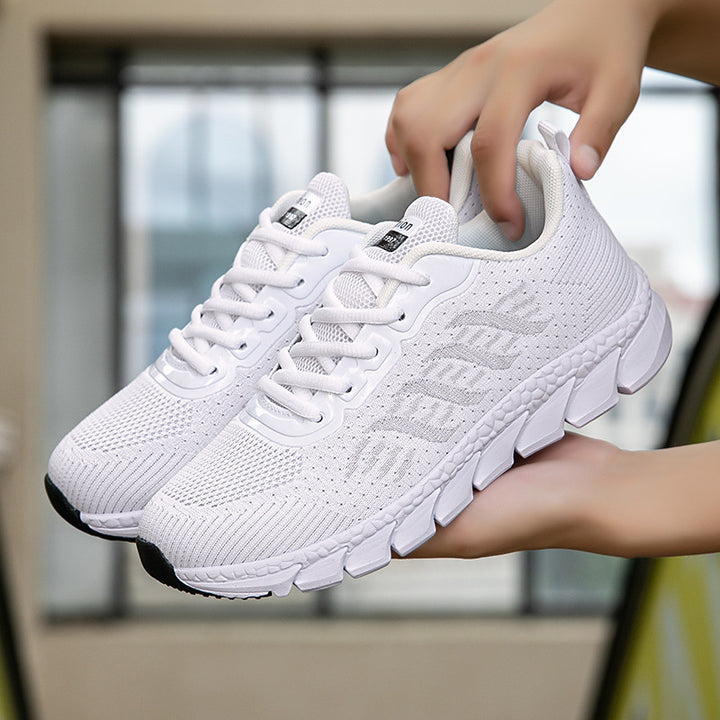 Women's seamless knitted running shoes with viscoelastic comfort insole and segmented flex outsole Mune Fashion
