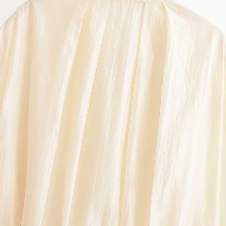 Women's lightweight transparent bomber jacket made of chiffon with stand-up collar Mune Fashion