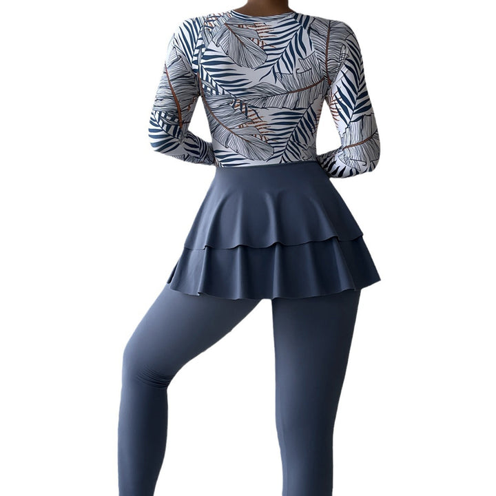 Women's Sporty UV Protection Jumpsuit with Ruffle Mune Fashion