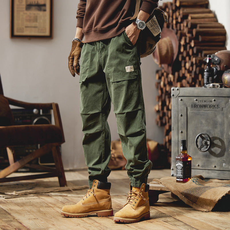Herren Canvas‑Utility‑Jogger mit verstärkten Kniepaneelen, Klapptaschen und elastischem Knöchelsaum Mune Fashion