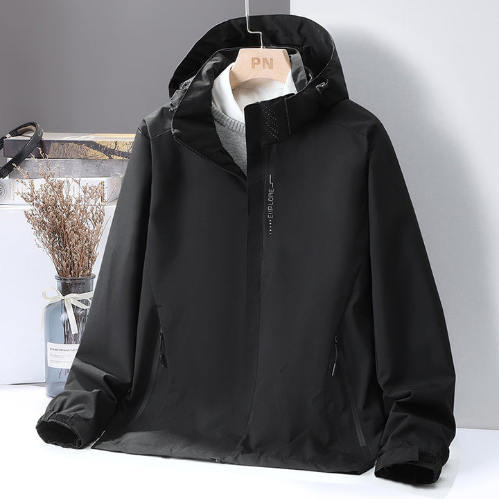 Women's Lightweight Softshell Hooded Jacket with Windproof Storm Flap and Concealed Zipper Pockets Mune Fashion