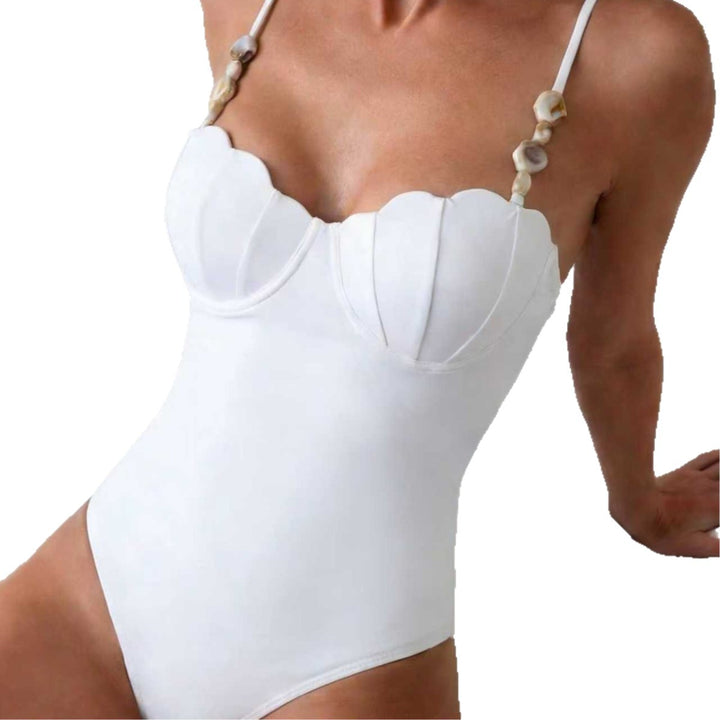 Women's elegant one-piece swimsuit with shell accents Mune Fashion