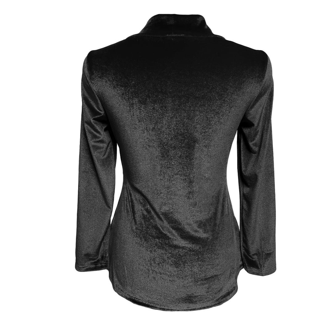 Women nan tailored velvet blazer with shawl collar and decorative belt Mune Fashion