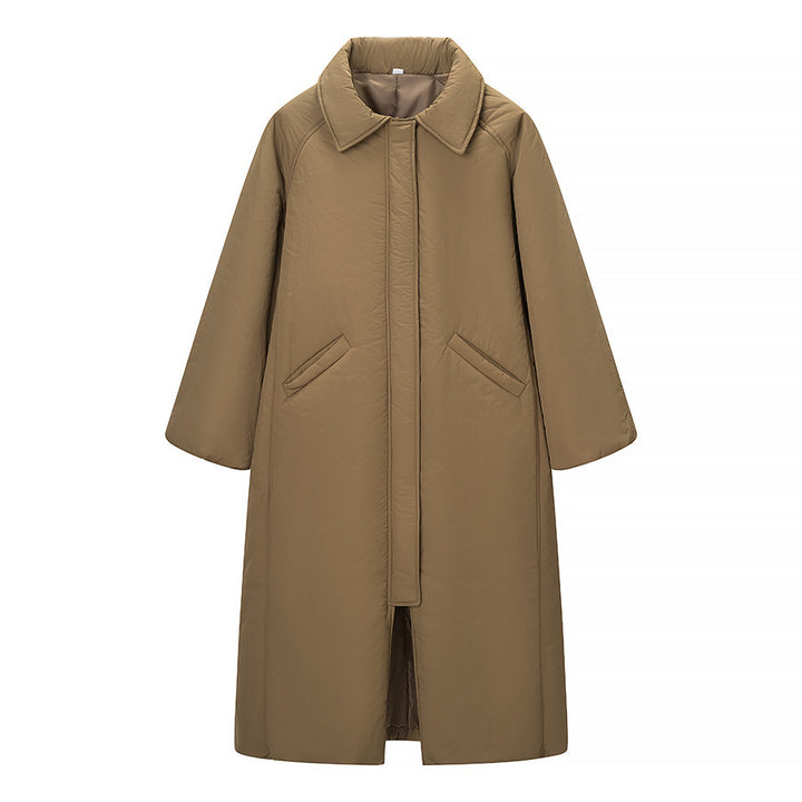 Women's Wide-Cut Quilted Balloon Coat with Hidden Button Placket Mune Fashion