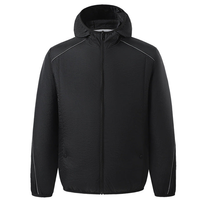 Men's nano lightweight waterproof hooded jacket windproof with reflective details Mune Fashion