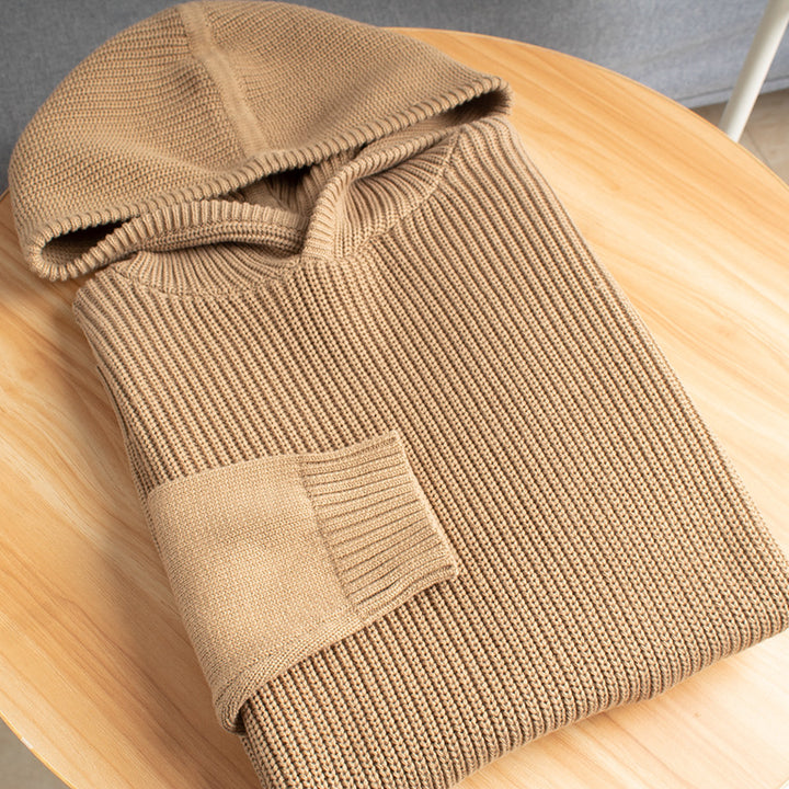 Women's chunky knit hoodie Mune Fashion