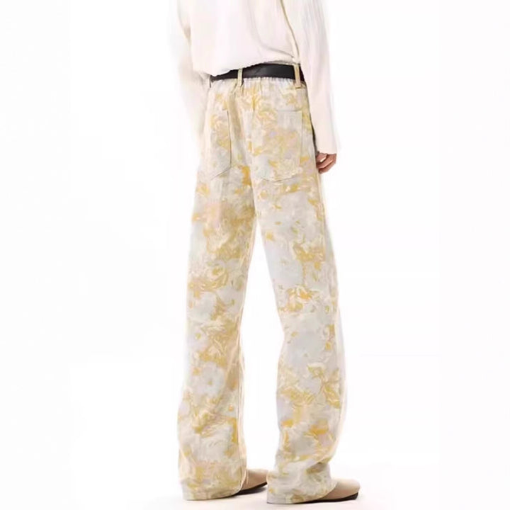 Women's Elegant and Comfortable Floral Print Wide-Leg Pants Mune Fashion