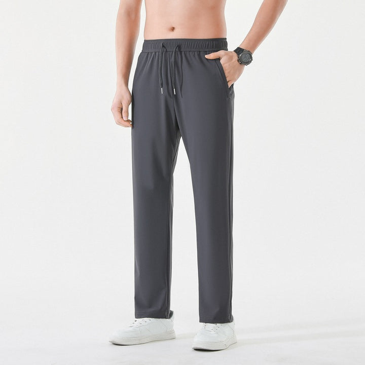 Men's Relaxed-Performance Leisure Pants with elastic drawstring, quick-drying stretch & straight leg Mune Fashion