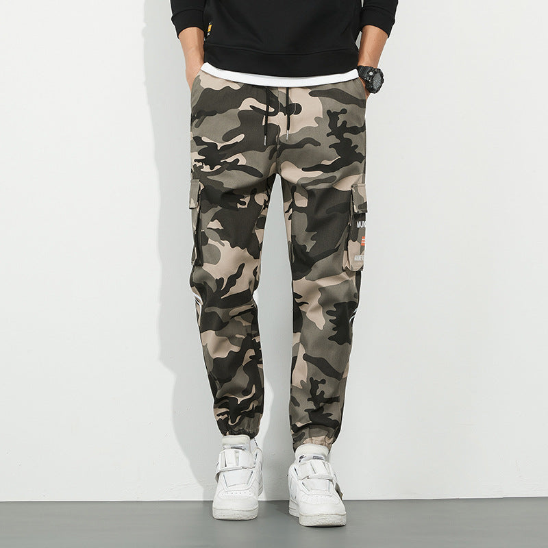 Men's Urban Camouflage Jogger with Utility Pockets and Elastic Ankle Hem Mune Fashion