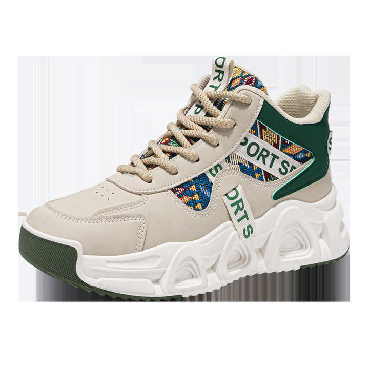 Women’s Sporty High-Top Sneakers with Colorful Design Mune Fashion