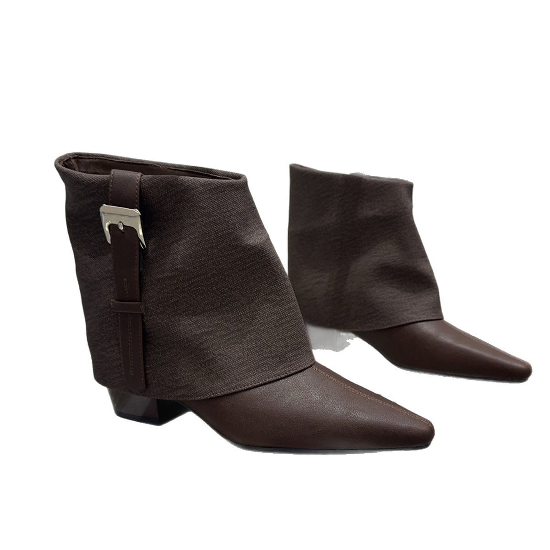 Women’s Fashion Ankle Boots with Elegant Wrap Design Mune Fashion