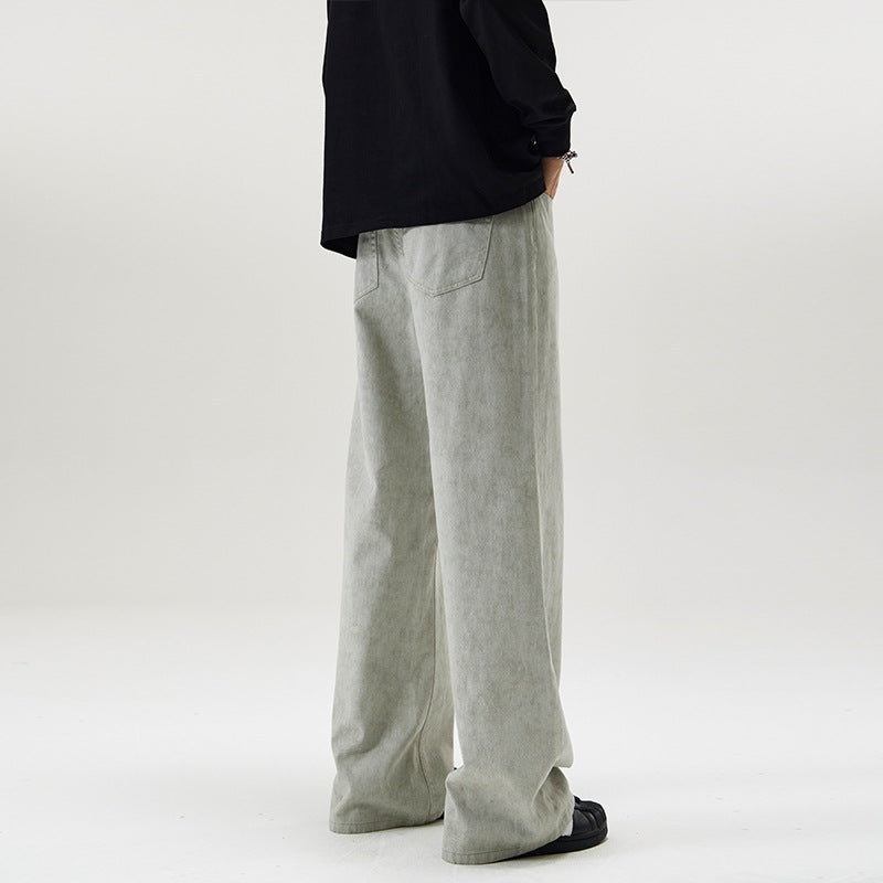 Men's baggy jeans with culotte-inspired cut made of stonewashed denim Mune Fashion