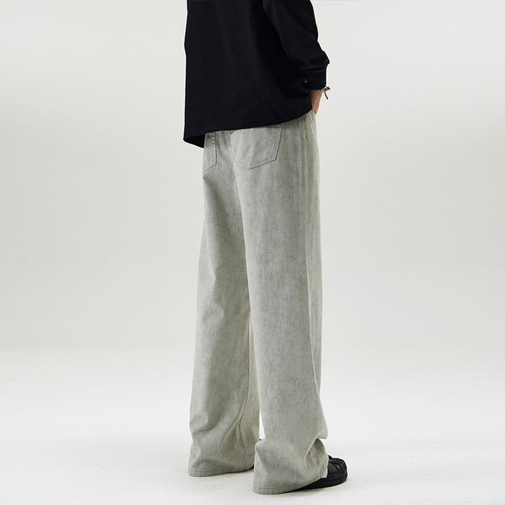 Men's baggy jeans with culotte-inspired cut made of stonewashed denim Mune Fashion