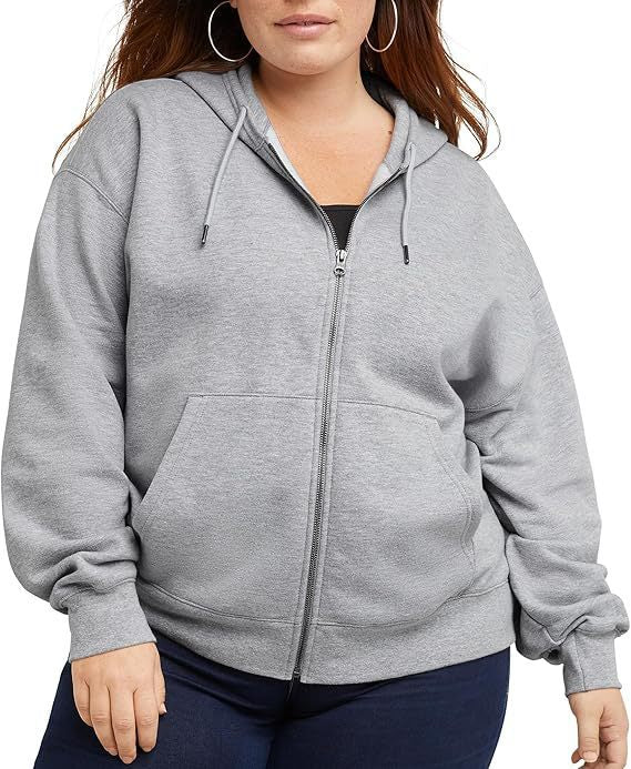 Women's hooded jacket with full zip, kangaroo pocket and relaxed fit Mune Fashion