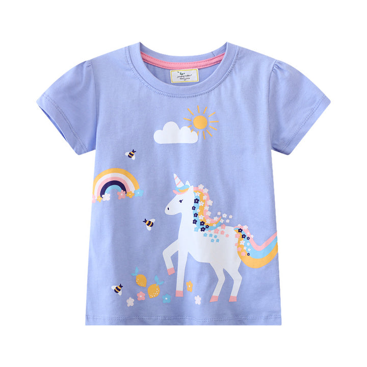 Girl's T-shirt with playful unicorn design Mune Fashion