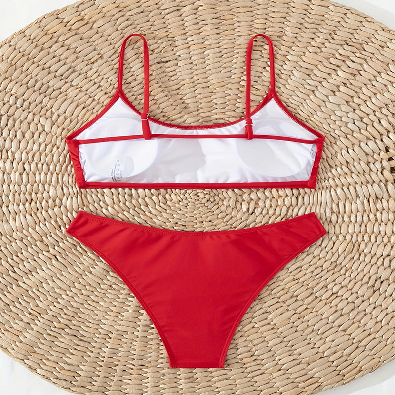 Women's High-Cut Bikini Set with Adjustable Straps Mune Fashion