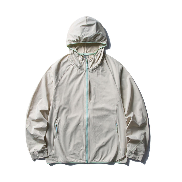 Women's Lightweight Ripstop Outdoor Hoodie Jacket with Raglan Sleeves and Zipper Pockets Mune Fashion
