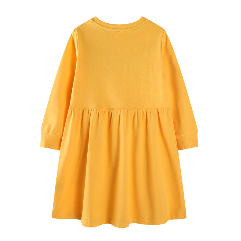 Girl's casual dress with rainbow embroidery Mune Fashion