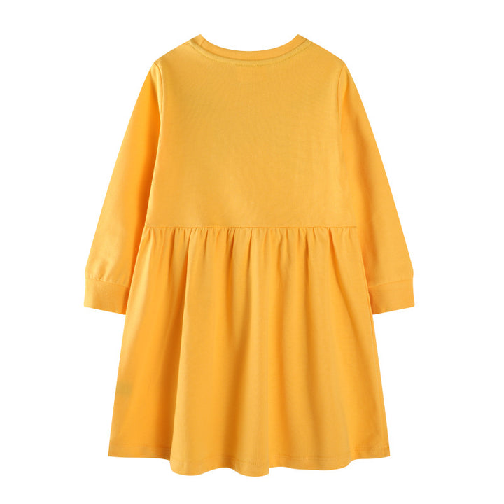Girl's casual dress with rainbow embroidery Mune Fashion