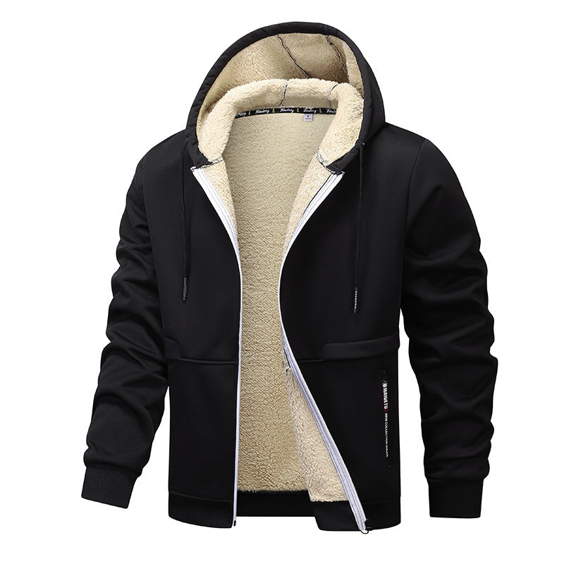 Men's Warm Hooded Jacket with Fleece Lining Mune Fashion