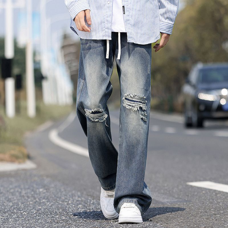 Men's Loose-Fit Destroyed Jeans Mune Fashion