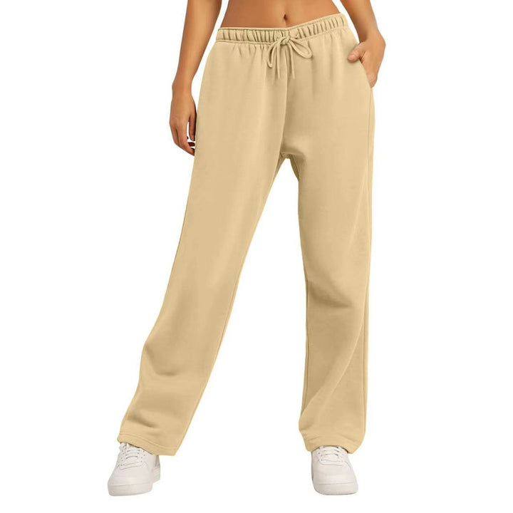 Ladies nan extra-soft Relax pants with high comfort waistband drawstring and straight leg Mune Fashion