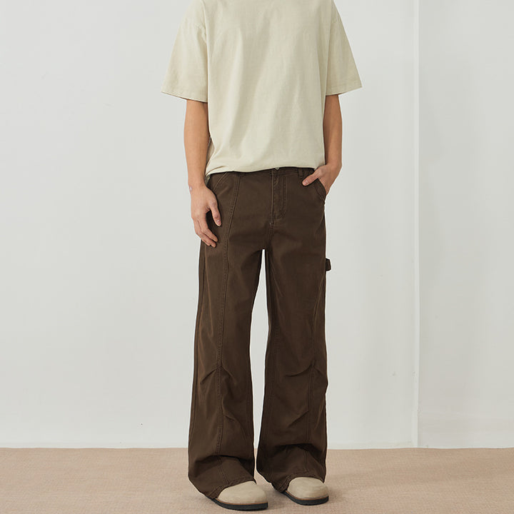 Men's loose carpenter pants made of cotton twill with hammer loop and reinforced seams Mune Fashion